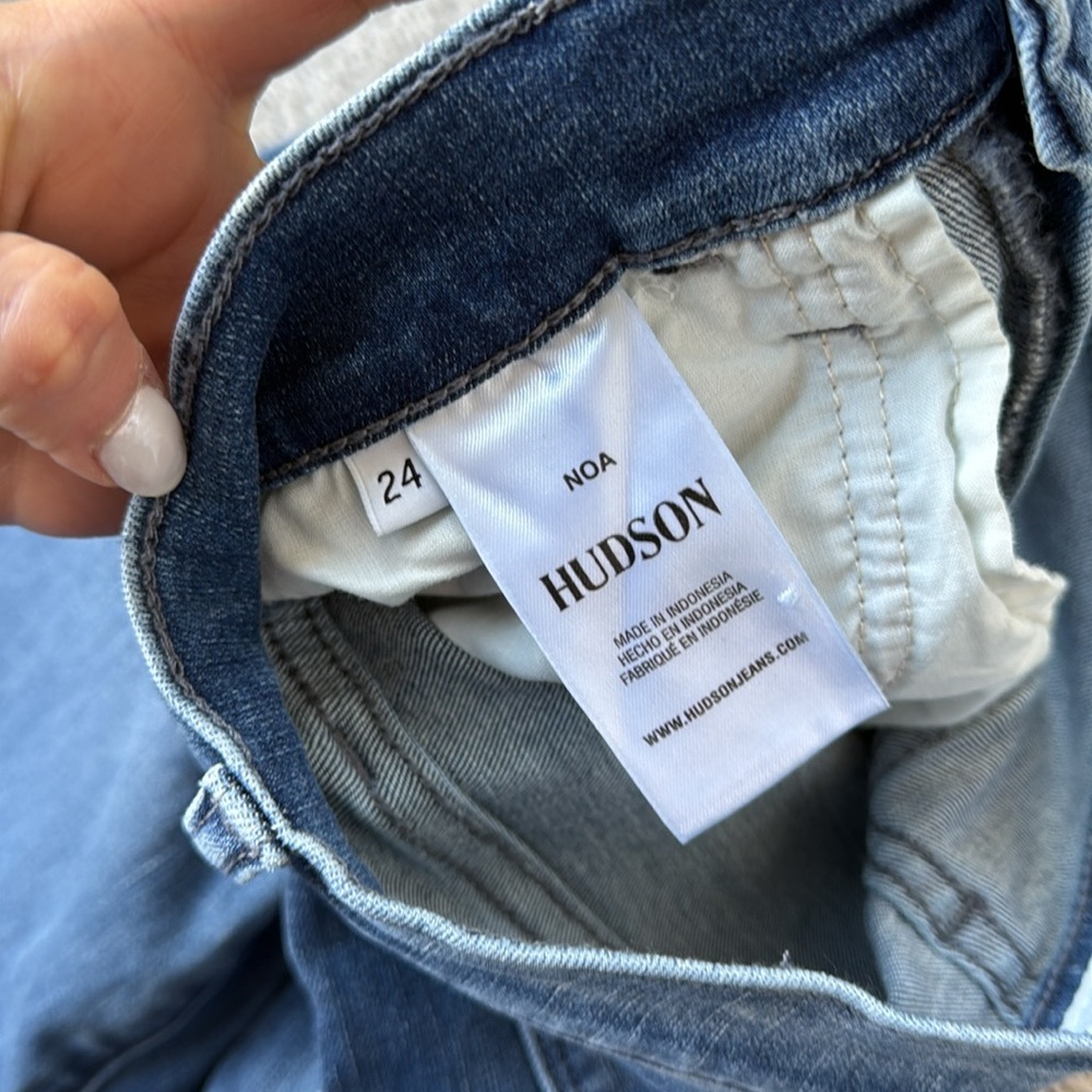Hudson Noa High Waist Crop Straight Leg Jeans | Size 24 | Jupiter Wash - Picture 6 of 10
